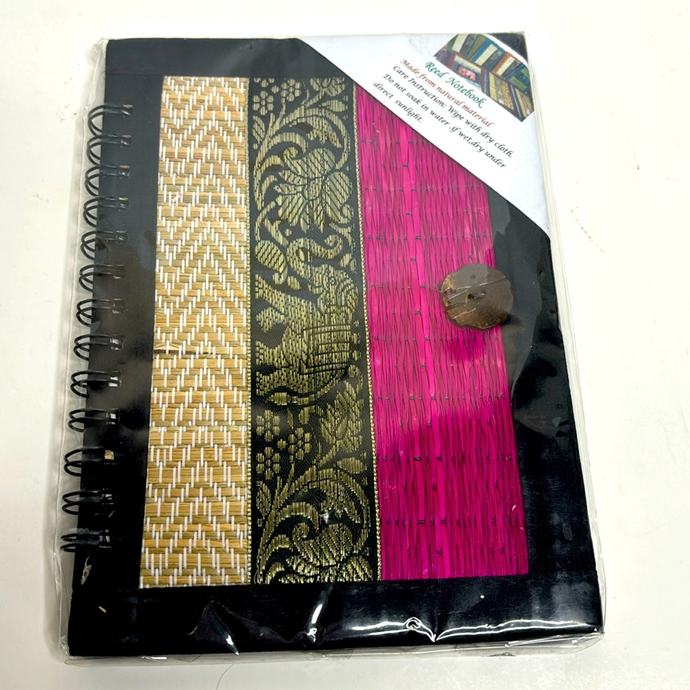 Reed Notebook | Spiral Handmade From Natural Material Paperbook Elephant Design